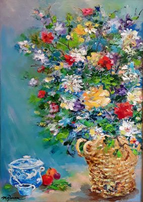 Flower still life painting