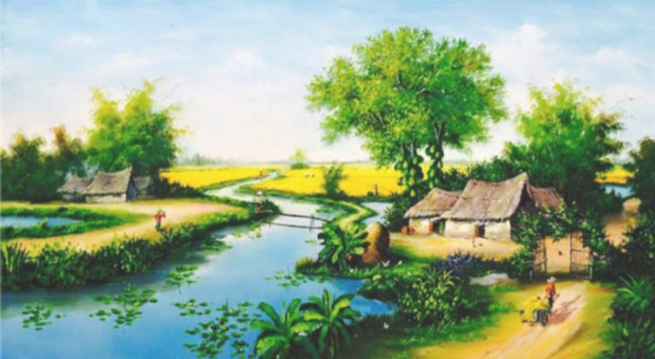 Landscape of Vietnamese countryside