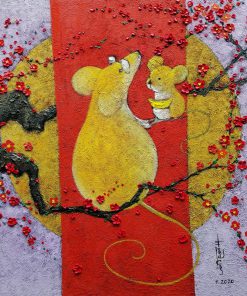 Yellow mouse welcomes spring