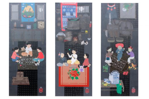 Folk games (Painting set of 3 pictures)