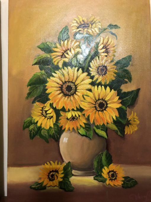 Sunflower vase